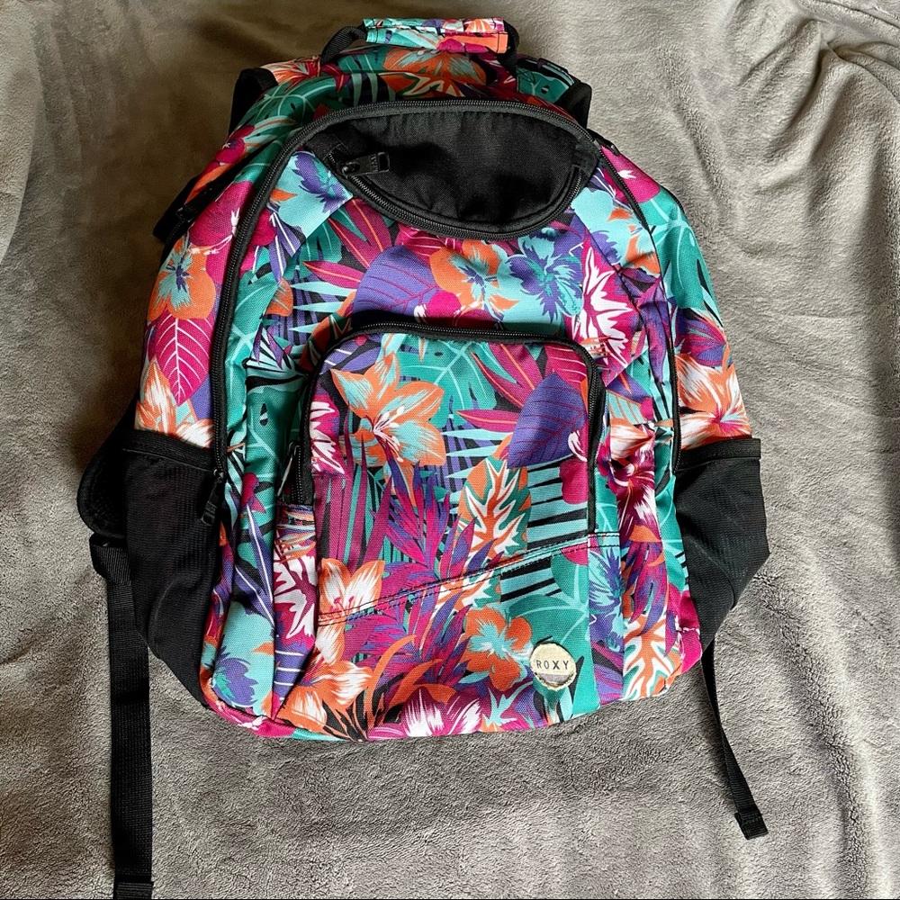 Roxy Tropical Floral Backpack with computer sleeve